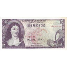 Colômbia 2 Pesos 1977